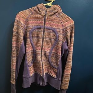 Purple lululemon full-zip scuba hoodie size 8 only worn a few times